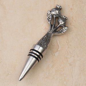 Aluminum Bottle Stopper with Pomegranate Design